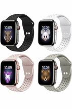 Apple watch バンド 49mm 45mm 44mm 42mm アップルウォッチバンド スポーツバンド Apple watch シリコンベルト 4本_画像1