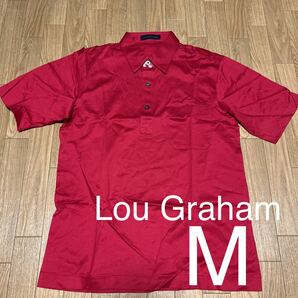 ♪⑥未使用品☆Lou Graham 半袖ポロシャツ レッド Mサイズ☆の画像1