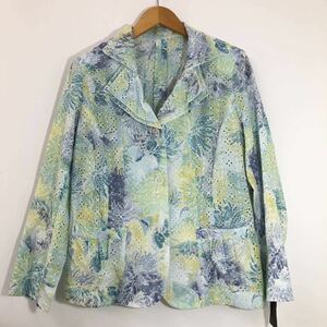 e ska Joy Escajoy new goods for summer jacket feather weave floral print blue group yellow group 