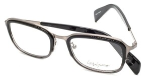卸売価格（69000円相当） YOHJI YAMAMOTO メガネフレーム 眼鏡 ヨウジヤマモトメンズ レディース 日本製 ブラック（黒） ボックス付 新品 