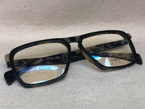 495ユーロ（69000円相当） YOHJI YAMAMOTO メガネフレーム 眼鏡 ヨウジヤマモトメンズ レディース 日本製 ブランド ボックス付新品　黒 