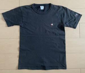 【美品】　USA 製　Champion　チャンピオン　半袖Tシャツ　メンズ　Sサイズ　ブラック　刺繍　目玉ロゴ　T1011　HEAVY WEIGHT JERSEY