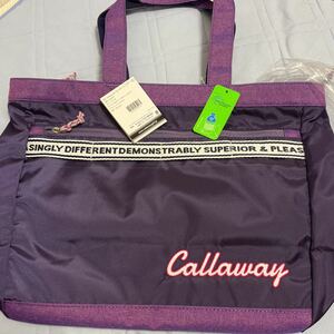  tag equipped Callaway lady's Boston bag tote bag large size purple Golf 