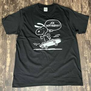 JOE SKATEBORD・snoopy・スヌーピースケボー・Ｔシャツ・黒・Ｍ