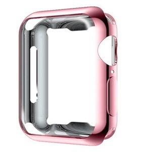 Apple Watch アップルウォッチ 38mm用 フルカバーケース ピンク 1個 全面保護 耐衝撃 Series1 Series2 Series3