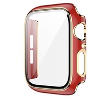 【アップルウォッチカバー/レッド×ゴールド/45mm用】フルカバーケース 1個 Apple Watch 全面保護 耐衝撃 Series8_画像1