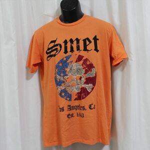 スメット SMET メンズ半袖Tシャツ オレンジ 新品 アメリカ製 Mサイズ