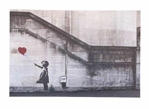 【BANKSY ART CANVAS バンクシー風船の少女アートキャンバス】