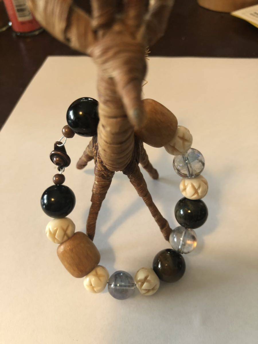 魔除け幸運ハンドメイドブレスレット長さ20cm