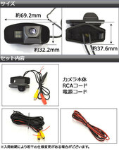 CCDバックカメラ ホンダ ロゴ GA3,GA5 1996年10月～2001年05月 ライセンスランプ一体型 鏡像 ガイドライン無し AP-BC-HD04-NL_画像3