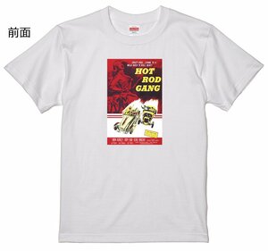 ホットロッド系Tシャツ 白 Ｂアメリカン レトロ オールディーズ 50s 看板 ティンサイン アドバタイズメント ロカビリー アメ車 映画