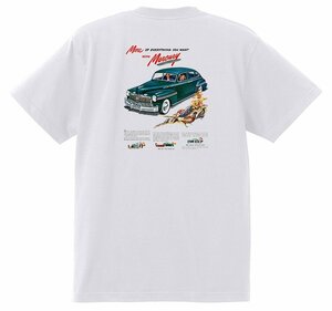 アドバタイジング マーキュリー 1295 白 Ｔシャツ 1946 1947 1948 レッドスレッド ホットロッドローライダー ロカビリー ボム