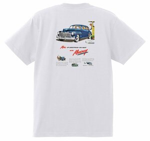 アドバタイジング マーキュリー 1284 白 Ｔシャツ 1946 1947 1948 レッドスレッド ホットロッドローライダー ロカビリー ボム