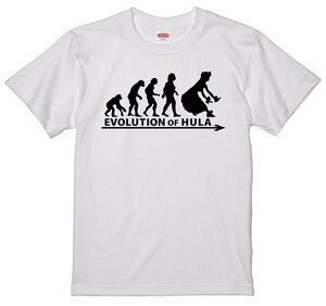 進化 evolution Tシャツ フラダンス　フラガール HULA 現品 Lサイズ 白 新品　ハワイ