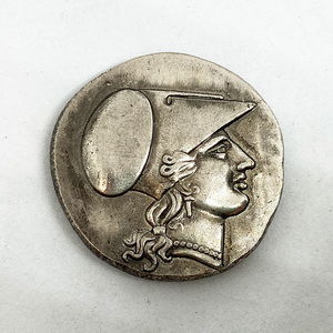 ラスト レプリカ ペガサス アテナ女神 古代ギリシャ 銀貨 硬貨 コイン 紀元前304 アンティーク キーホルダーペンダント G15
