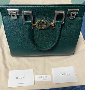 GUCCI ズゥミ スモールトップハンドルバッグ グリーン ショルダー 正規品