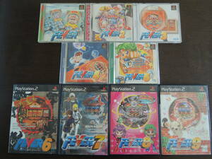 * what pcs . postage 185 jpy * PS/PS2 FEVER {SANKYO official pachinko simulation } 9 pcs set set sale! B