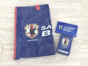 【未使用美品】サッカー日本代表　オフィシャルグッズ3点セット　JFA　レジャーシートバッグ・付箋メモ・簡易救急セット【送料無料】