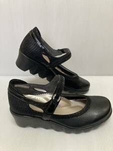 *. сделка!Dona miss толщина низ casual 73-8055 чёрный 23.5. сделано в Японии текстильная застёжка тип ...... форма надеть обувь . вокруг . Kirakira модный 