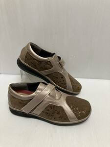 *. bargain!madras city golf touch fasteners type casual shoes GFL3230 OAK 23.5. width EEEE easy design stylish character pattern 