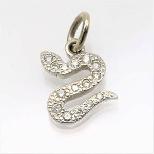  Pomellato dodoDODO K18WG 750 diamond Sune -k snake motif pendant top necklace charm white gold 