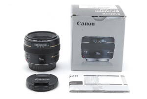 1円～ 【概ねキレイ＆概ねクリア】Canon EF 50mm f1.4 USM 動作も写りもOKです。前後キャップ、説明書類、箱付きです。