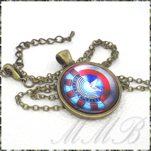 [PENDANT NECKLACE] ☆CAPTAIN AMERICA Grass Skeleton Dome キャプテン・アメリカ スケルトン ドーム ペンダント ブロンズ ネックレス_画像6