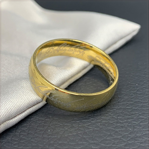 [RING] Yellow Gold Color Lord Of The Ring ゴールドカラー ロード・オブ・ザ・リング レプリカ 6mm リング 26号 (4.5g)