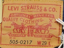 即決★リーバイス505 0217★W29 新品 ビンテージ復刻 ジーンズ メンズ Levis 赤耳 デニム ビッグE デッドストック 検索:501XX 501-XX_画像8