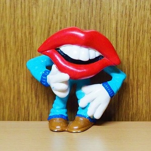 タンリップス　PVC　フィギュア　ブルー　1989　ゼネラルフード　Tang Lips　くちびる　アメトイ　ミールトイ　アドバタイジング