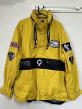 【90'S VINTAGE】BEAR USA ANORAK ベアー アノラック マウンテンパーカー S 黄色 _画像1