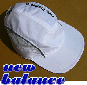 即決■new balance■ハイペースホワイトcap■内側少し汚れ■古着