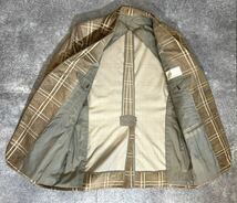 激レア 希少 TAILOR MITSUKOSHI 60s 70s vintage ベロア チェック柄 テーラード ジャケット ゴールド ベージュ S 相当 ヴィンテージ レトロ_画像7