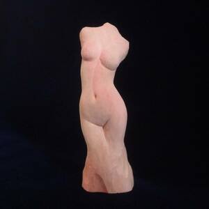 出品者作 木彫刻 アート 『 トルソ 』 トルソ オブジェ バスト オリジナル 木彫刻 アート 裸婦 芸術 アート 女性 ハンドメイド 松 手彫り