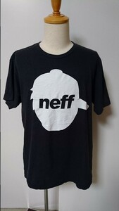 ☆neff ネフ スケート ボード Tシャツ プリント ブラック【L】古着　　　　　　　◆8848◆