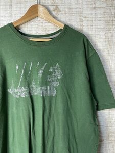 ☆超ビッグサイズ US古着 NIKE ナイキ Tシャツ 半袖 プリント グリーン緑【2XL/XXL】コットン　　　　　◆3807◆