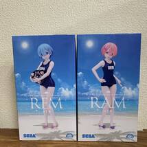 数３セットあり ☆未開封 レム ラム プレミアムフィギュア 夏の日のキミに Re:ゼロから始める異世界生活 スクール水着 1 K-024_画像1