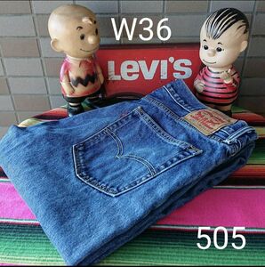 a060 levis リーバイス 505 W36 ダメージ クラッシュ ビッグサイズ 大きい