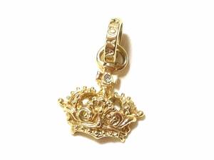 * gorgeous K9 gold Gold genuine article regular goods Royal Order Small Immaculate Crown w/ DIAMONDimakyu Ray to Crown pendant top *