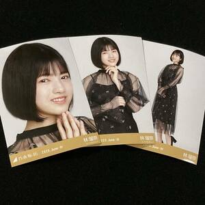 ★公式グッズ 乃木坂46 林瑠奈　生写真 3枚 コンプ 2020 june シフォンワンピ　ヨリチュウヒキ　()