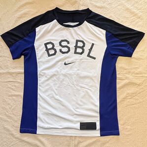 NIKE ナイキBSBL白&ブルーDRI-FIT S