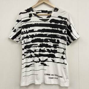 AD2003 COMME des GARCONS HOMME PLUS Logo total pattern short sleeves T-shirt white Comme des Garcons Homme pryusTee the first period VINTAGE archive 3030038