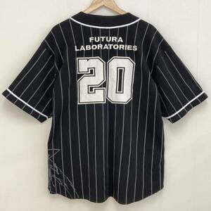 FUTURA LABORATORIES ベースボールシャツ ブラック 黒 2XLサイズ フューチュラ ラボラトリーズ ゲームシャツ Tシャツ archive 3060067