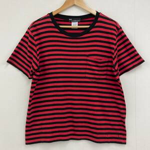 サイズ4 NumberNine ボーダー 半袖 Tシャツ ポケット 黒 赤 Number Nine ナンバーナイン ポケT カットソー Tee archive 3030584