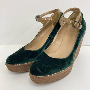 Sue UNDERCOVER × Castaner Wedge sole strap pumps velour 38 size Hsu undercover ka start nie-ruarchive 3050345