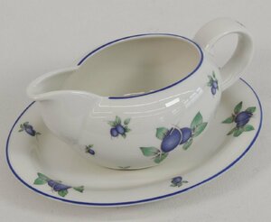 ◆未使用品◆ ROYAL DOULTON ロイヤルドルトン ソースボート＆スタンド BLUEBERRY ※MADE IN ENGLAND (2821676)