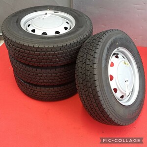 スタッドレス マルチスチール キャップ 165/80R13 (90/88N LT) 13x5J 4H/マルチ 4本セット バリ溝！プロボックス、サクシード 等に