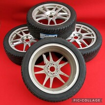 軽量 DIREZZA ディレッツァ RSC 7J-17 PCD100 5穴 +48ハブ56タイヤ付き4本215/45R17 プリウス カローラスポーツ 86 BRZ インプレッサ 等へ_画像3