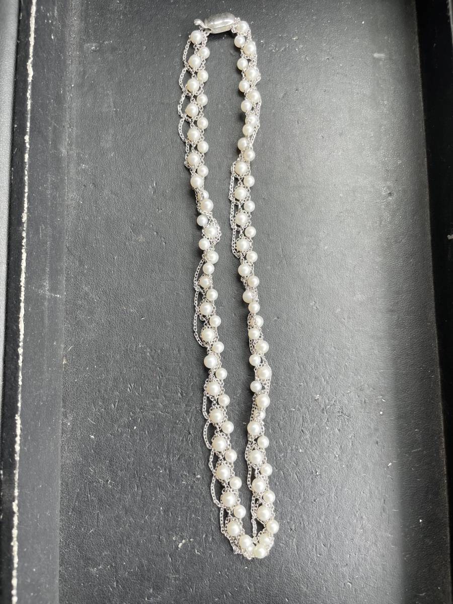 美品 SILVER金具 真珠 パール約9.7-10.0mm珠 ネックレス オンライン