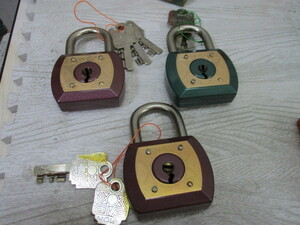 mic。MOLA PADLOCKS No8000 60mm 鍵　　2色　3個セット　Q4